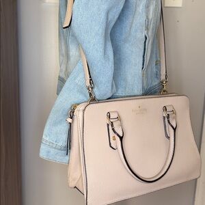kate spade Blush Pink Pebbled Leather Crossbody Satchel